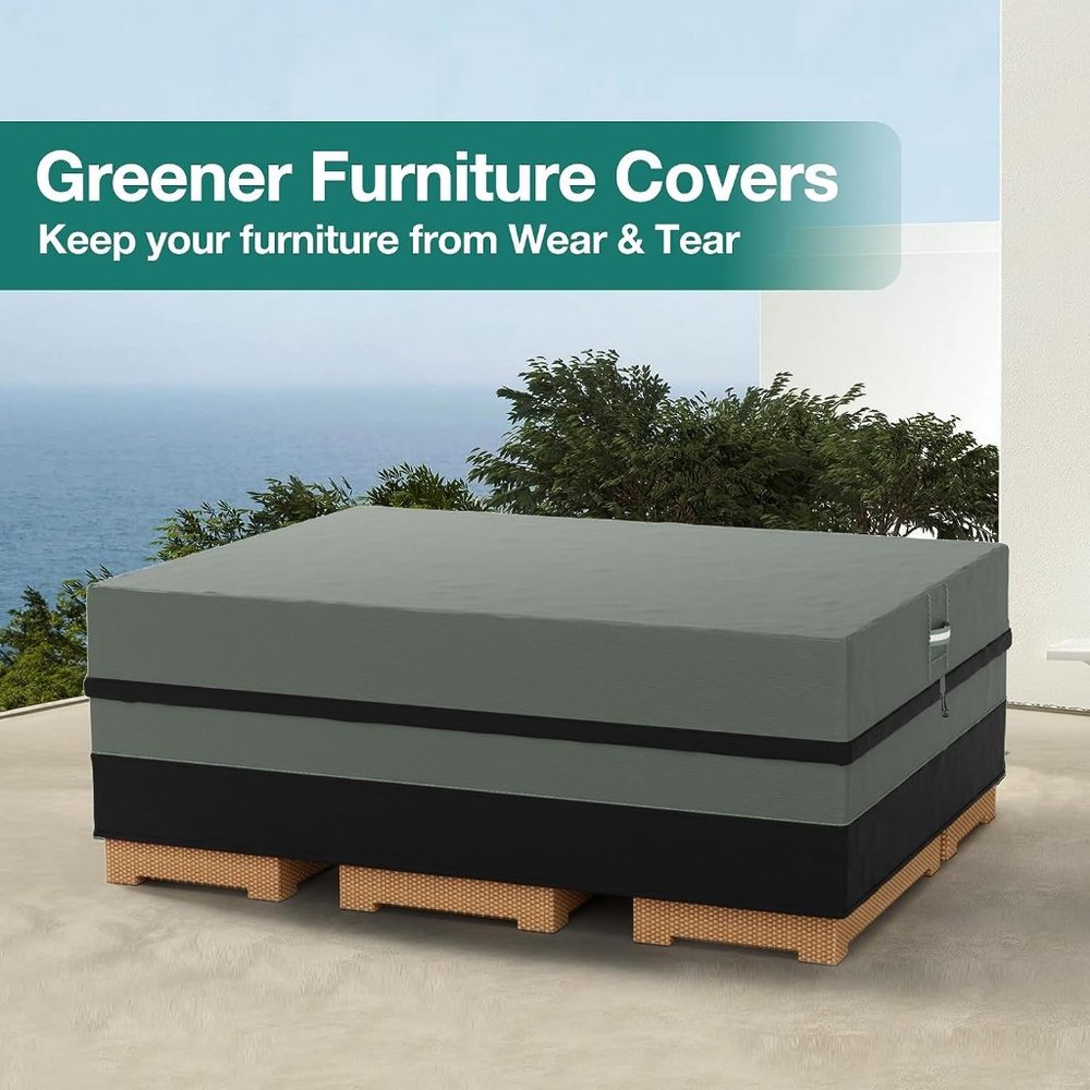 New Large Patio Furniture Covers 124" L × 70" W × 29" H